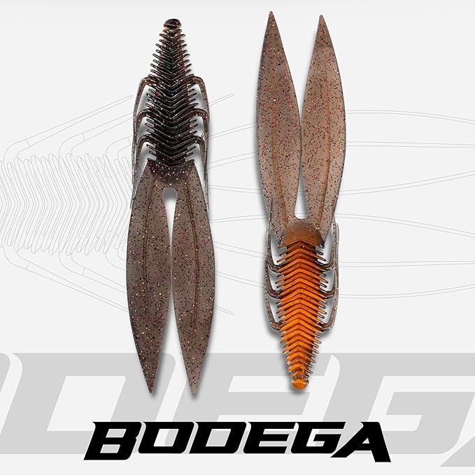 6th Sense – Bodega – Soft Plastic Creature Bait – Bass Fishing – Twin Ridge Tail Action – Multiple Sizes – Made in the USA
