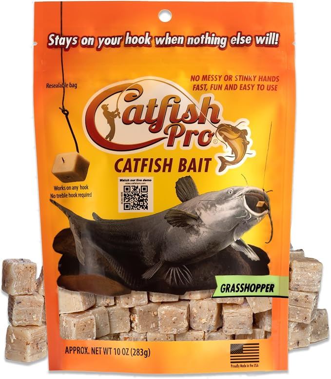 Catfish Pro Catfish Bait - 10oz Bag with 80pcs | Irresistible Scent for Catfish | Mess-Free, Stays On Your Hook When Nothing Else Will | Great for Rod, Reel, Trotline, Jugs & Yoyos Fishing
