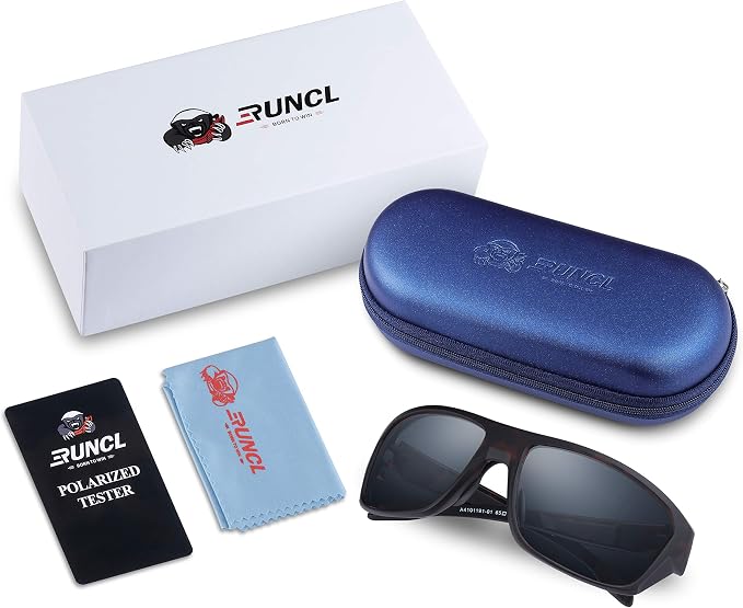RUNCL Polarized Sports Sunglasses Billy, Fishing Sunglasses UV400 - Ultralight Floating TAC Lens, Anti-seawater Coating