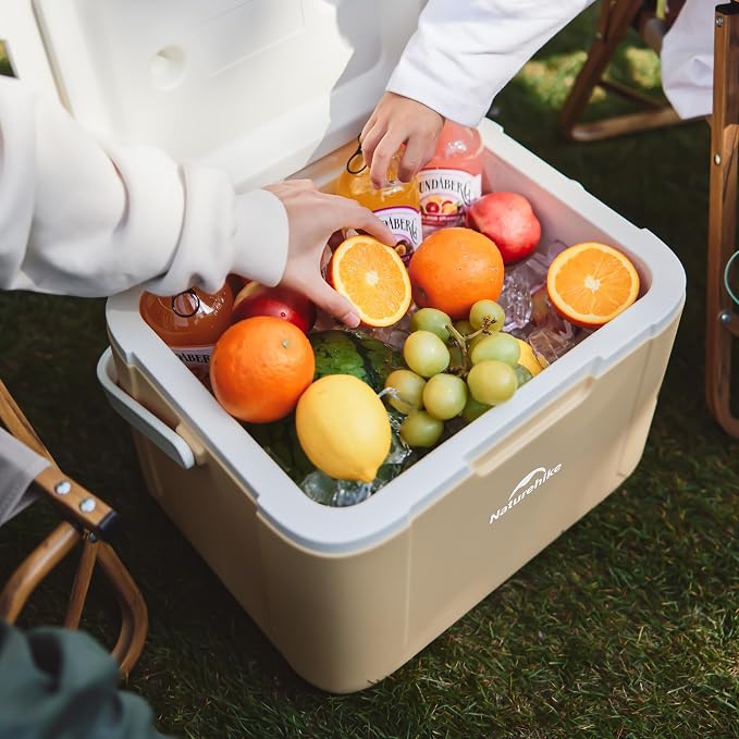 Naturehike 5.3/15/19 QT Hard Cooler, Insulated Ice Chest Box, Portable Ice Retention Cooler for Beach Camping Picnic Fishing Barbecue