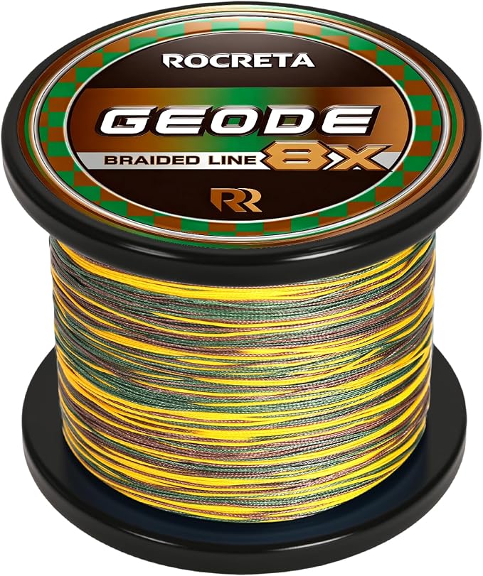 Geode Braided Fishing Line, 10-200 lb, 8 Strands, 300yds/500yds/1000yds, Colored Braid Superline