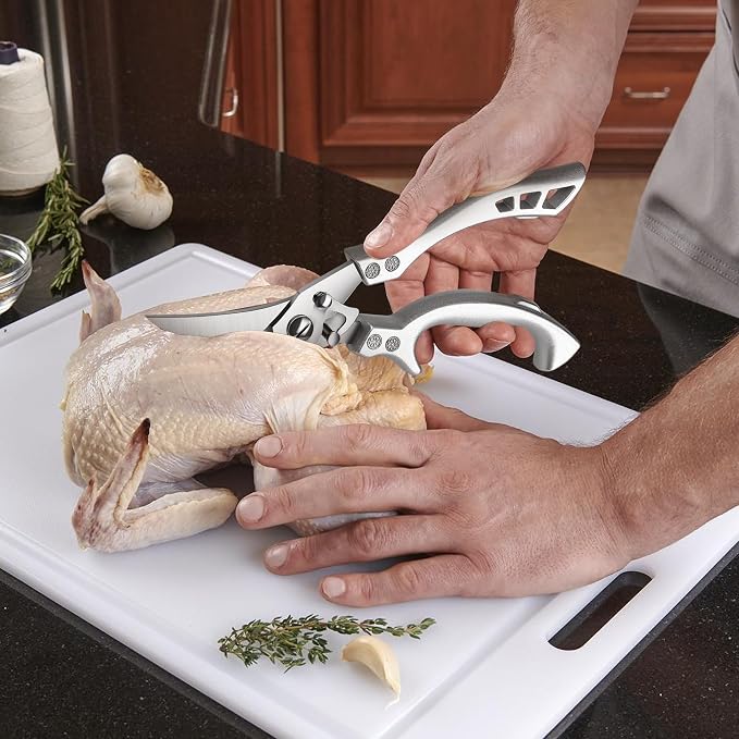 Dream Reach Heavy Duty Poultry Shears with Serrated Edge - Kitchen Scissors For Chicken, Bone, Meat, Turkey, Fish