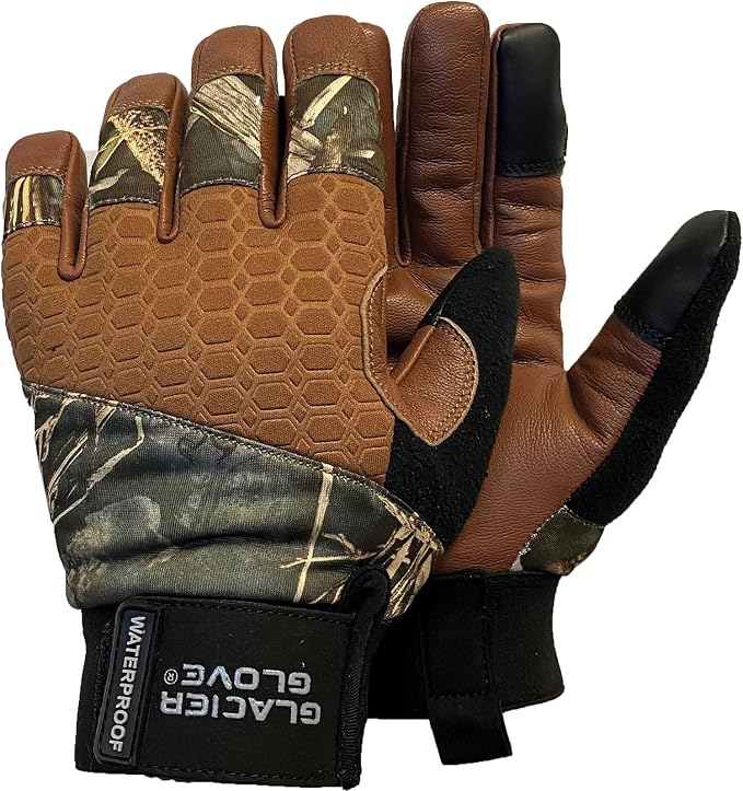 Glacier Glove Unisex Alaska Pro Waterproof Breathable Compatible Gloves Leather Thinsulate Lining for Hunting Fishing, Hiking
