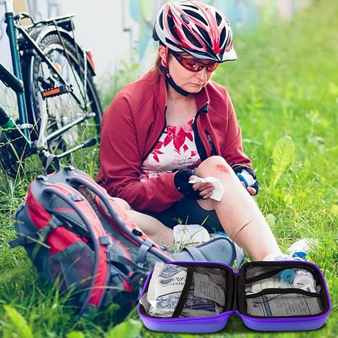 Small-Waterproof Car First-Aid Kit Emergency-Kit - Purple 273Piece Camping Equipment for Camping Hiking Home Travel YIDERBO