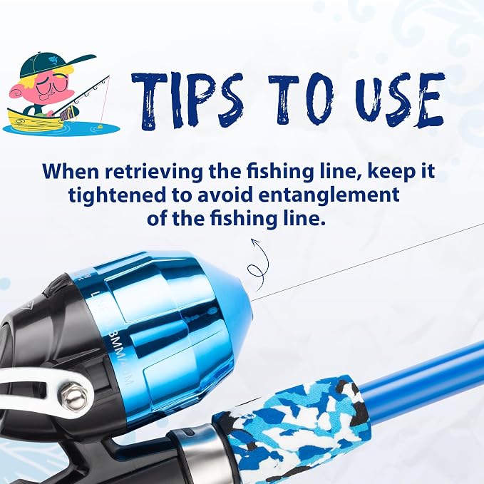 WIDDEN Kids Fishing Pole, Portable Telescopic Kids Fishing Poles for Boys and Girls, Fishing Rod and Reel Combo Kit with Tackle Box, and Fishing Net, Best Fishing Pole for Toddler Youth