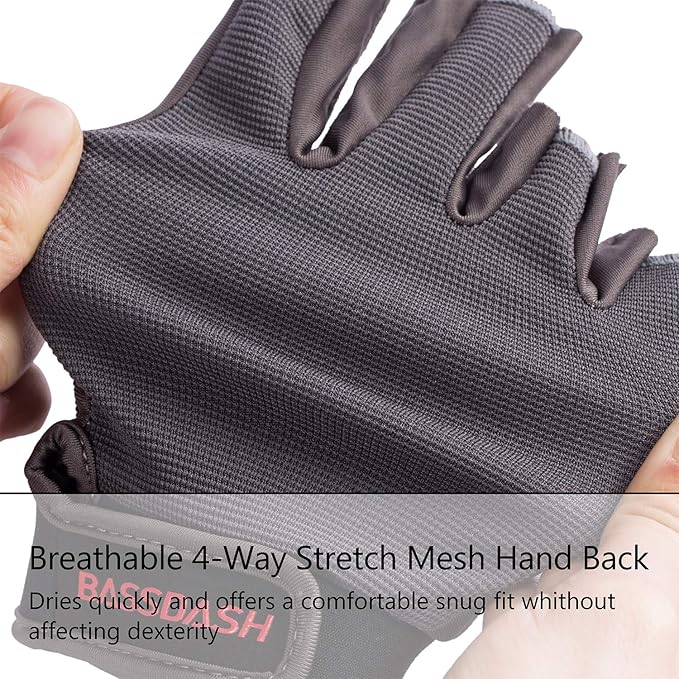 BASSDASH Astro Fishing Gloves Men’s Women’s Fingerless Gloves for Game Fishing Kayaking Paddling Sailing MTB