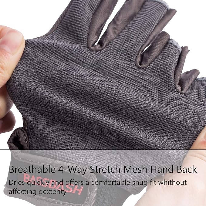 BASSDASH Astro Fishing Gloves Men’s Women’s Fingerless Gloves for Game Fishing Kayaking Paddling Sailing MTB