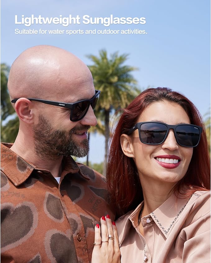 Jefoo Polarized Fishing Sunglasses for Men Women Kayaking Surfing Driving Lightweight Sports Sun Glasses UV Protection