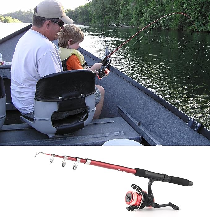 Telescopic Fishing Rod Reel Combo 2pcs 5.9FT/6.89FT Collapsible Fishing Pole Spinning Reel Lures Tackle Bag All-in-one Fishing Gear Fishing Rod Kit for Beginner Youth Adults Kids
