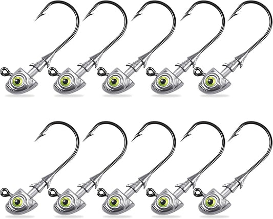 Swimbait Jig Heads Fishing Jigs Swim Bait Jighead with Two Bait Keepers and 3D Eyes 1/8 3/16 1/4 3/8 1/2oz Jigheads Freshwater Saltwater Fishing