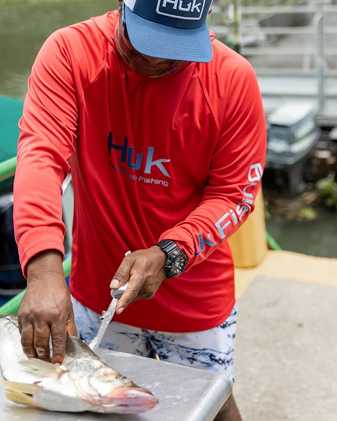 HUK Men's Pursuit Vented Long Sleeve Fishing Shirt (+30 UPF)