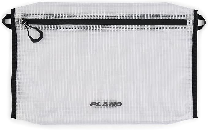 Plano StowAll Zip Pouch, Large, Clear, Tear-Resistant Mesh Storage with Rugged Zipper and Carabiner Loops
