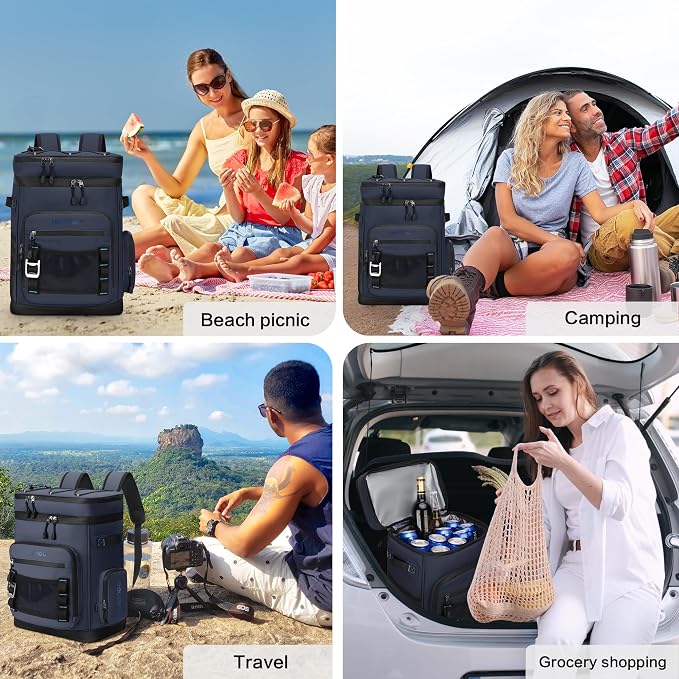 Hulongo 48Cans Cooler Backpack, Waterproof Insulated Backpack Cooler for Men & Women, Leakproof