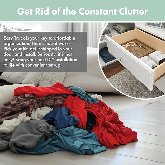 Easy Track PH43-WH Ultimate Corner Wood Kit Closet Organizer in White with White-Vinyl Hardware