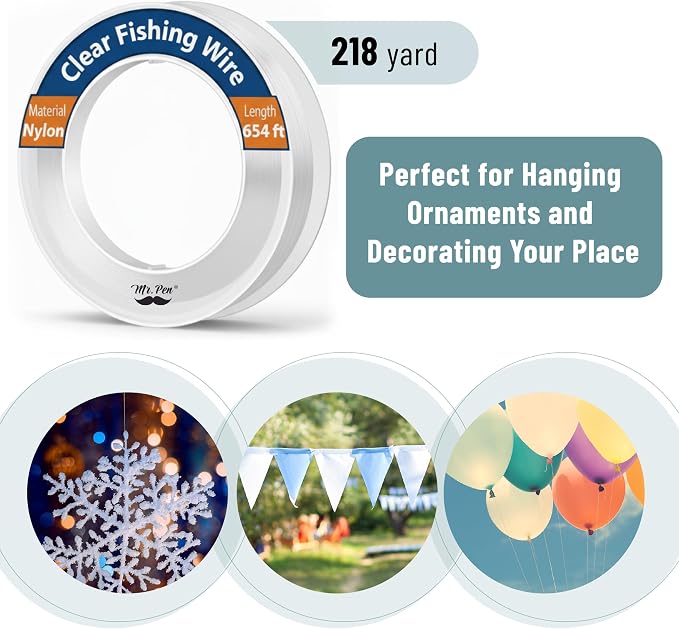 Mr. Pen- 218 Yard Nylon Fishing Line, String for Hanging