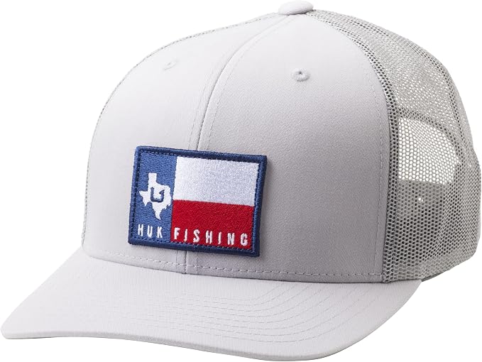 HUK Men's Mesh Trucker Snapback Hat | Anti-Glare Fishing Hat