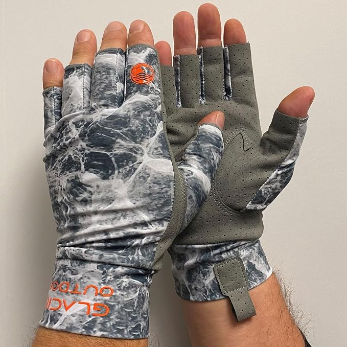 Glacier Glove Ascension Bay 50+ Sun Protection Durable Lightweight Breathable Quick-Dry Fingerless Outdoor Fishing Sun Glove
