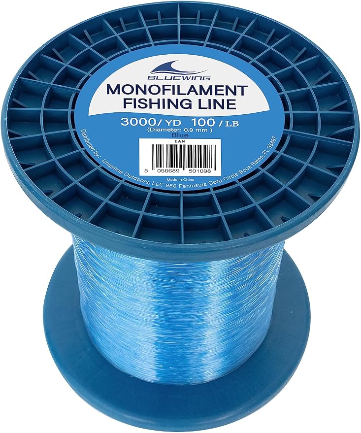 BLUEWING Monofilament Fishing Line Clear Mono Fish Wire Thin Diameter String 6-400 lbs, 50-3000 Yards