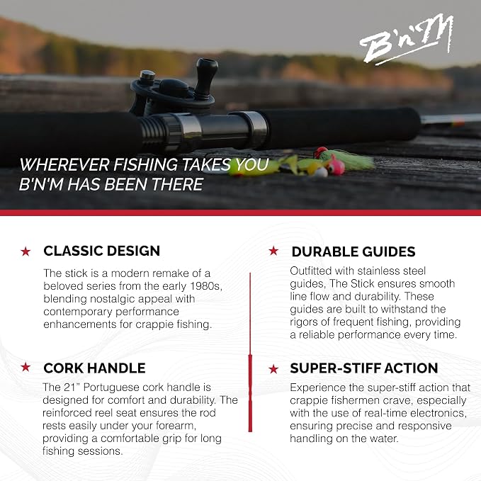 B'n'MBnM Russ Bailey Crappie Wizard Rod 2pc.