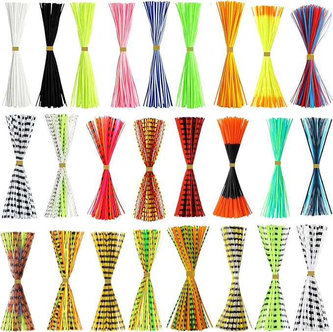 12/18/25/35 Colors Silicone Rubber Skirt & Legs, Fly Tying Materials Colorful DIY Fishing Accessory for Make Fly Fishing Lure Flies Jig Spinnerbait Trout Bass
