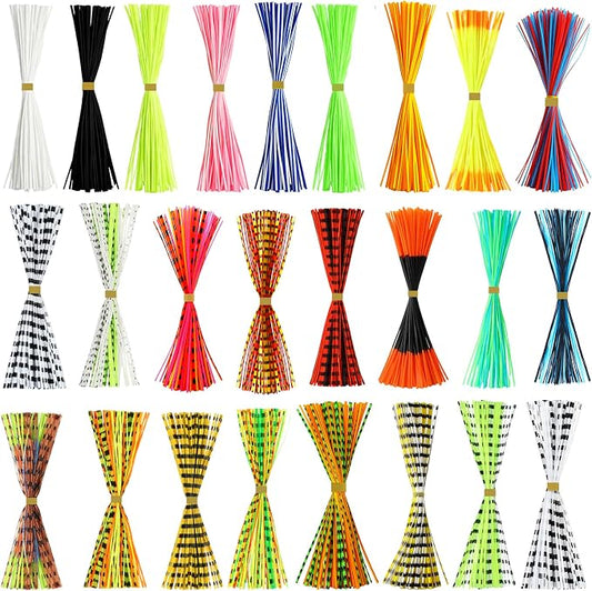 12/18/25/35 Colors Silicone Rubber Skirt & Legs, Fly Tying Materials Colorful DIY Fishing Accessory for Make Fly Fishing Lure Flies Jig Spinnerbait Trout Bass