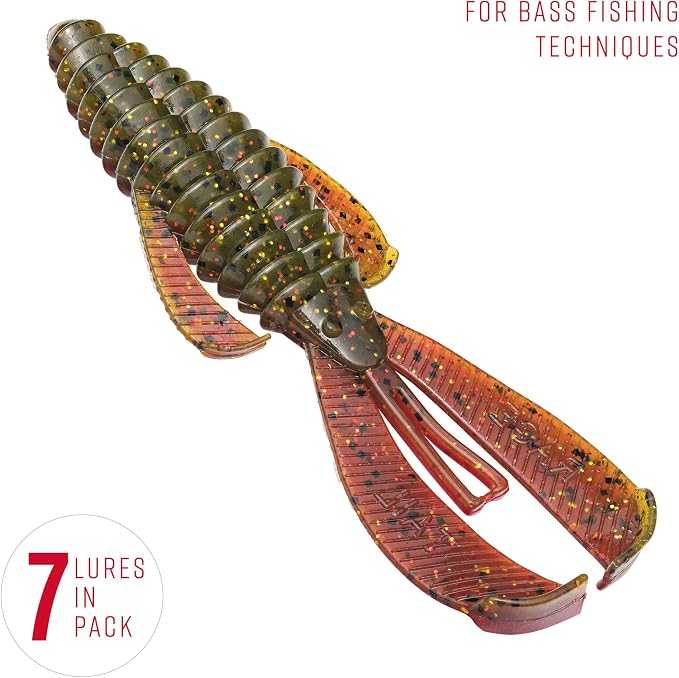 Strike King Rage Bug Fishing Lure, Soft Plastic Grub, Unique Design, Subtle Action