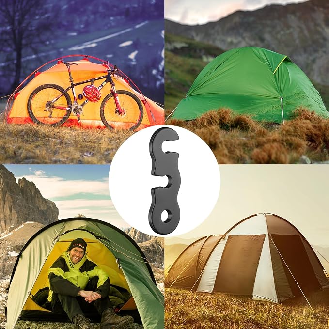 SATINIOR 20 Pieces Guyline Tensioner Aluminum Alloy Tent Cord Paracord Tensioner Guy Line Rope Adjusters Cord Tighteners for Outdoor Tent Camping Hiking Accessories