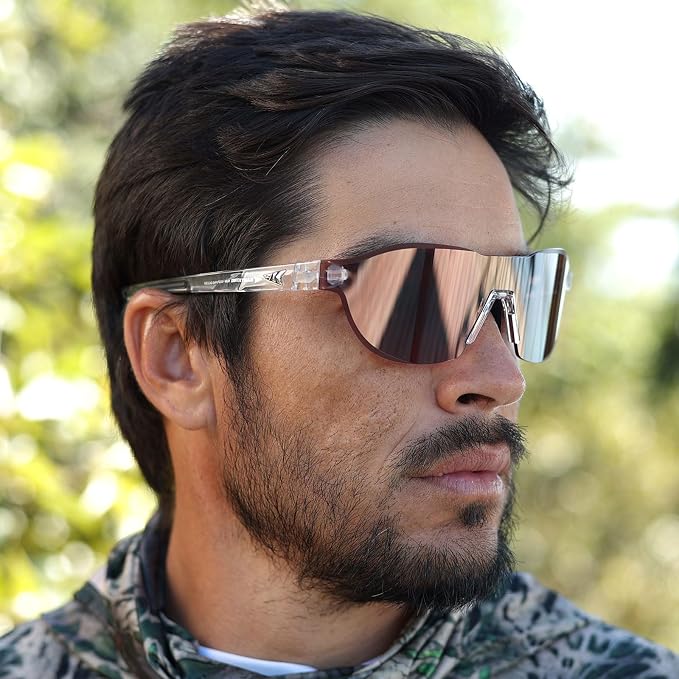 KastKing Nizini Polarized Sports Fishing Sunglasses, With PuriVex Protective Lens Coating, Rimless Wrap Design, Men Women