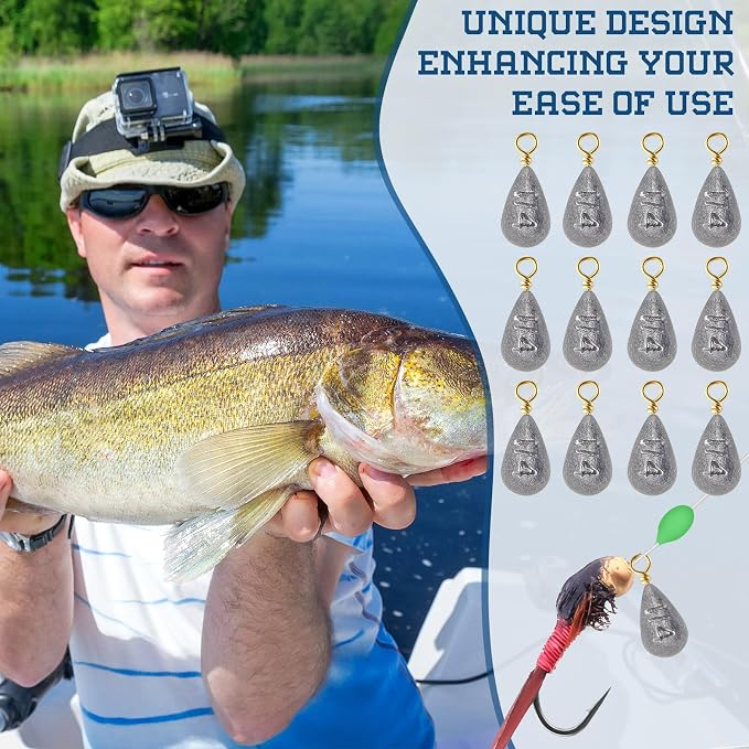 Bass Casting Swivel Bell Sinkers Fishing Weights Drop Shaped Fishing Sinkers Catfish Weights for Ocean Saltwater Surf Bass Casting Gear Tackle