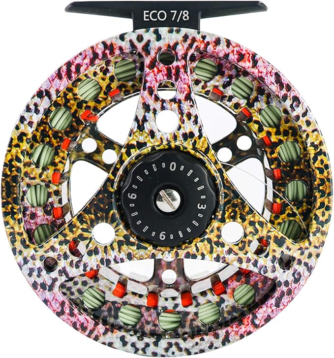 M MAXIMUMCATCH Maxcatch ECO Large Arbor Fly Fishing Reel (3/4wt 5/6wt 7/8wt) and Pre-Loaded Fly Reel with Line Combo