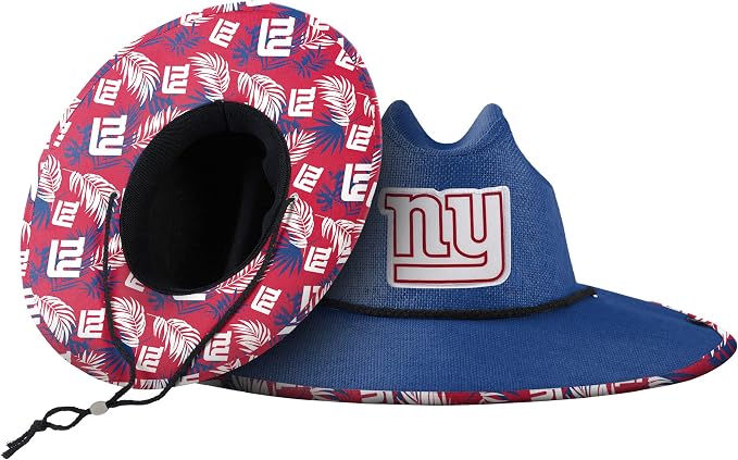 FOCO Men's NCAA College Team Logo Floral Straw Sun Hat