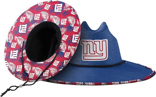 FOCO Men's NCAA College Team Logo Floral Straw Sun Hat