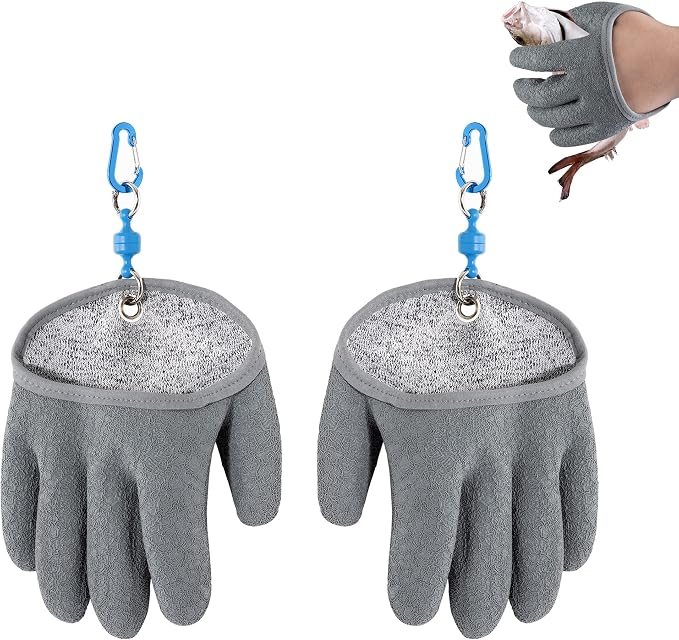 ARCLIBER Fishing Glove for Men with Magnet Release, Puncture Resistant Fish Glove for Handling, Catching, Cleaning, Anti-Slip Textured Grip Palm