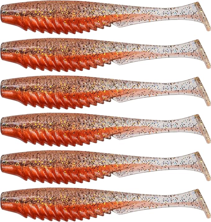 6th Sense – Party Paddle 4.3" – Saltwater Swimbait – Inshore Fishing – Redfish/Trout/Snook – Paddle Tail Soft Plastic