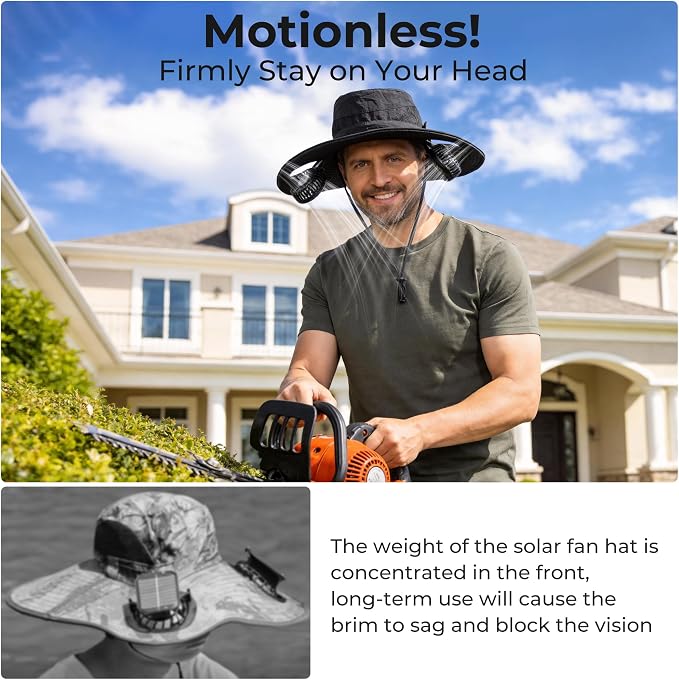 AMACOOL Bucket Hat Fan Pro, Gifts for Father Dad Husband, Fishing Essentials for Women Men, Camping Hiking Beach Gardening