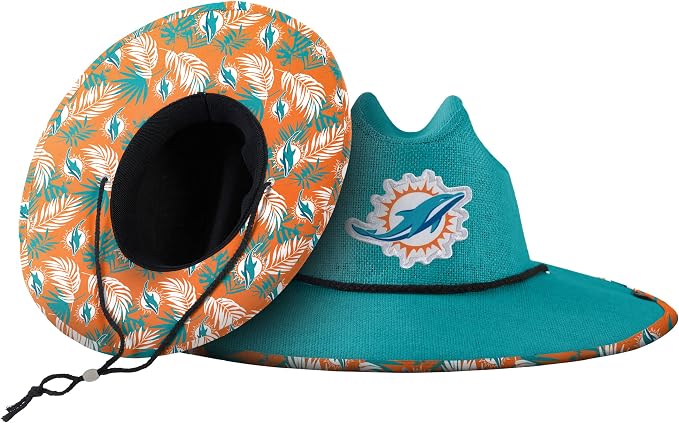 FOCO Men's NCAA College Team Logo Floral Straw Sun Hat