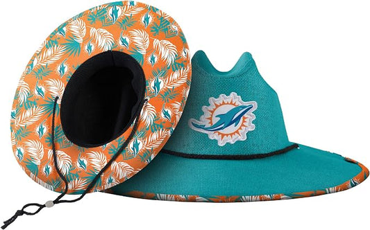 FOCO Men's NCAA College Team Logo Floral Straw Sun Hat