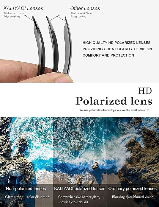 KALIYADI Sunglasses Men Polarized for Mens and Womens Unisex Sun Glasses for Driving UV Protection