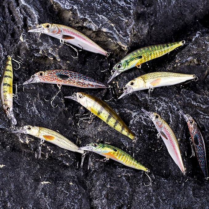 Glide Bait, Slow Sinking Swimbait, Topwater Hard Lures for Bass Catfish,Pike Perch, Freshwater or Saltwater