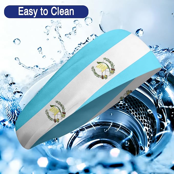 Flag Headbands for Men Women, Moisture Wicking Sweatband Breathable Sports Headwrap, Non-Slip Stretchy Fitness Hair Band