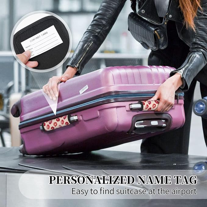 Lips Kiss (2) for Luggage Handle Wraps 2 Pack,Suitcase Handle Covers, Travel Bag Handle Grip Cushion for Suitcases