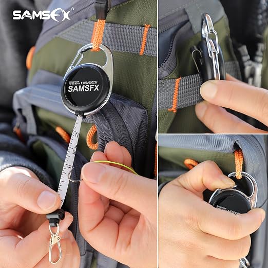 SAMSFX Tape Measure Fish Ruler 40Inch/1Meter Retractable Measuring Tape for Fish Measurement Dual Sided Fishing Equipment (3PCS in Pack)