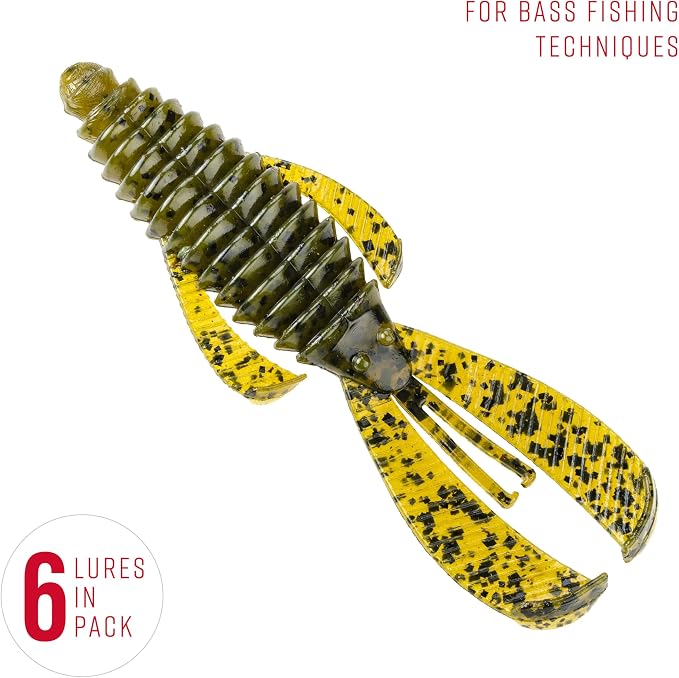 Strike King Rage Bug Fishing Lure, Soft Plastic Grub, Unique Design, Subtle Action