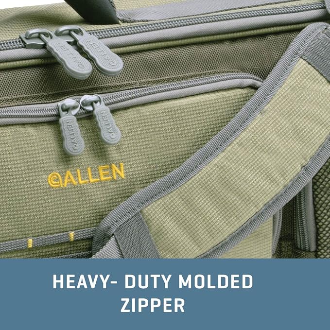 Allen Company Cottonwood Fly Fishing Rod & Gear Bag Case, Hold up to 4 Fishing Rods, Heavy-Duty Honeycomb Frame - Gray/Lime or Olive Green