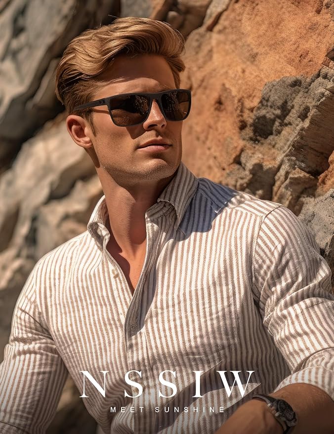 NSSIW Mens-Sunglasses Polarized Sunglasses Men : Classic Sun Glasses with UV Protection for Driving Fishing Golf 4 Packs