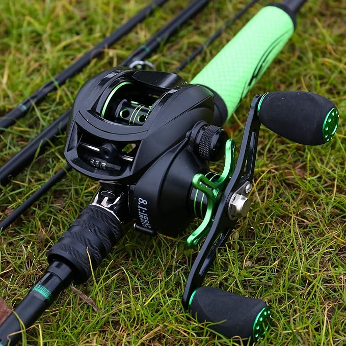 Sougayilang Speed Bass Fishing Rods, Porable Light Weight High Carbon 4 Pc Blanks for Travel Freshwater Fishing-Spinning & Casting