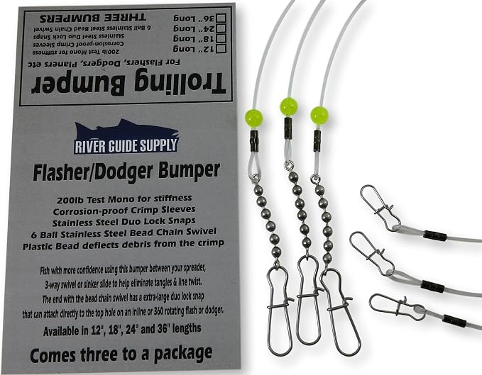 Trolling Bumper for Trolling Flashers & Dodgers 3 Pack (24 Inch)