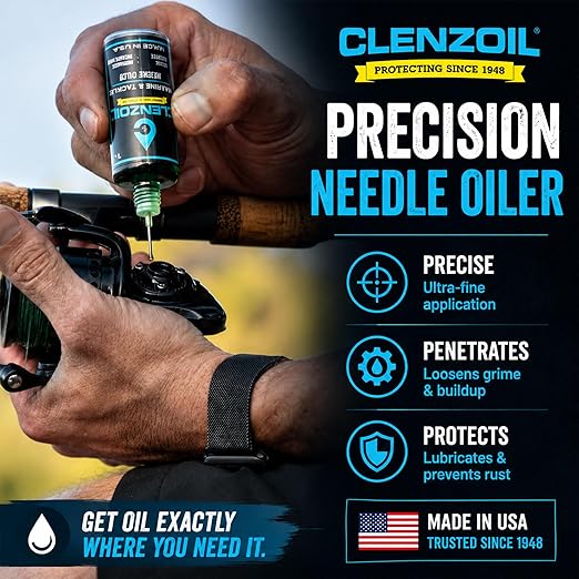 Clenzoil Marine & Tackle Reel Care Kit - with Fishing Reel Oil & Grease - All-in-One Cleaning Kit - for Freshwater & Saltwater Reels - Fish Reel Maintenance Kit