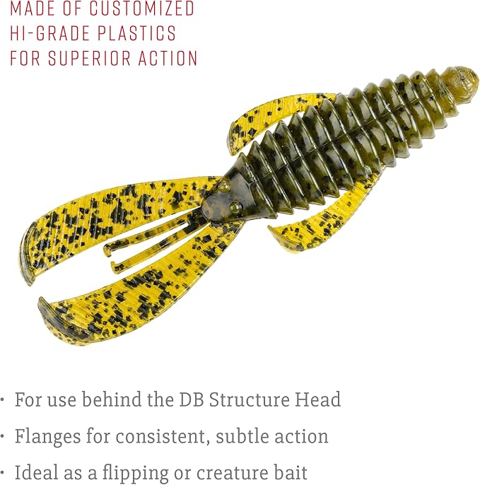 Strike King Rage Bug Fishing Lure, Soft Plastic Grub, Unique Design, Subtle Action