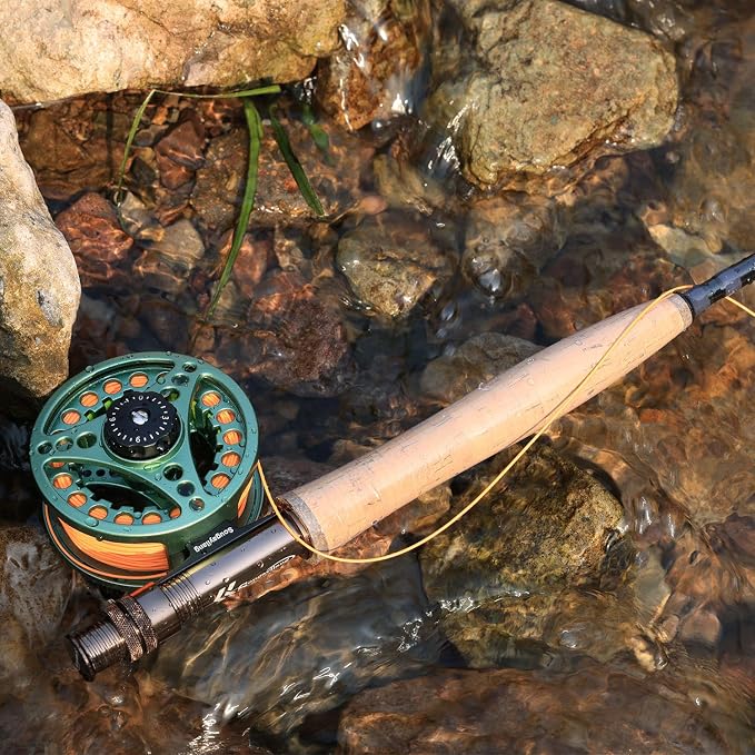 Sougayilang 5/6 Weight 9ft Fly Rod, 4-Piece Graphite Rod, Die Cast Aluminum Reel, Carrying Case, Fly Box & Fishing Flies Combo Starter Kit